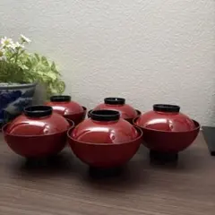 越前漆器 菊割吸物椀 4客セット 美品 - メルカリ