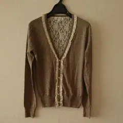 ロペ ピクニック Vネックフリルカーディガン