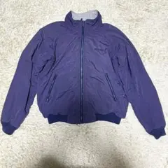 90s Lands End ウォームアップジャケット USA製　フェード　茄子紺