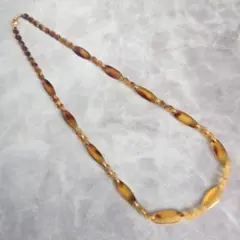 鼈甲　ネックレス　べっ甲　本鼈甲　B4　ペンダント　チェーン　ビーズ　チョーカー