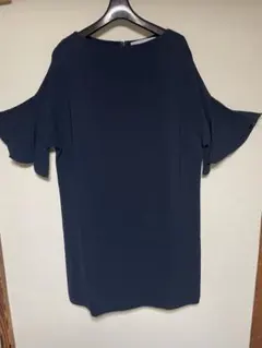 ユナイテッドアローズ　ネイビー フレアスリーブ ワンピース