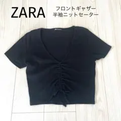 【セール中】☆ZARA☆ 半袖フロントギャザー ショート丈 Tシャツ 春 夏