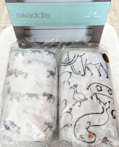 エイデンアンドアネイ おくるみ 動物柄 2枚セット