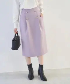 美品 ロペピクニック ツイードライクアイラインスカート