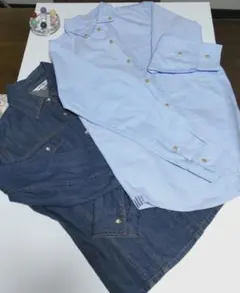 TODAＹFUL ボタンダウンシャツ 青 Gジャン　2枚セット