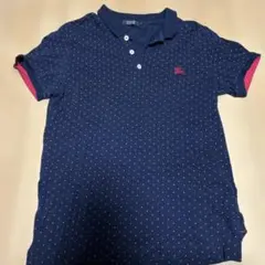 BURBERRY BLACK LABEL ネイビー ドット柄 ポロシャツ