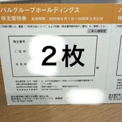 パルグループホールディングス 宿泊券 50%割引２枚のサムネイル