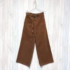 【BROWNYSTANDARD】コーデュロイワイドパンツ ブラウン M