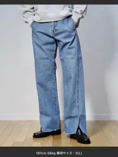 KAIKO BUG DENIM PANT FULL WASHスリット カットオフのサムネイル