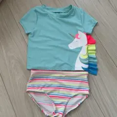 キッズ　女の子用　ユニコーン　セパレート水着