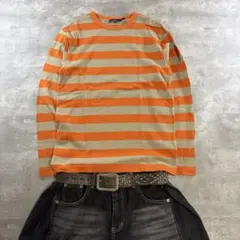 00s【archive】 logo border long sleeve/y2k - メルカリ