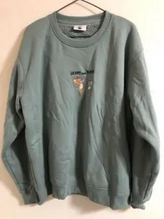トムとジェリー ジェリー タフィー スウェット ミントグリーン オーバーサイズ