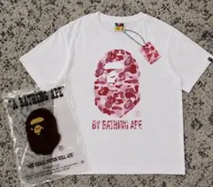 A BATHING APE Tシャツ ピンクカモ XLサイズ