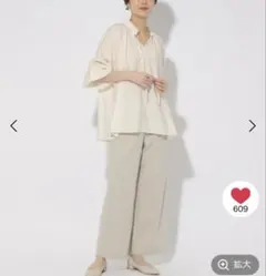 Elura 〈シワになりにくい〉アイロンいらずセミシアブラウスのサムネイル