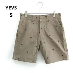 【イーブス】YEVS 花柄 刺繍 ショート パンツ ハーフパンツ カーキ メンズのサムネイル