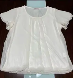 半袖シフォンブラウス　半袖シフォンカットソーのサムネイル