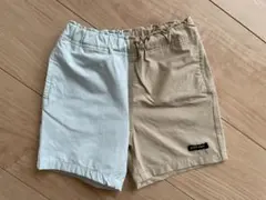 petit main リバーシブルパンツ 80 水色/ベージュ