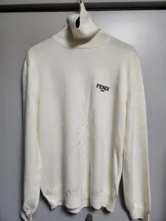 FENDI ニット タートルネック セーター 白