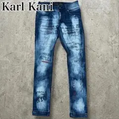 Karl Kani 総柄プリントデニムパンツ W30 ストレッチ Y2Kのサムネイル