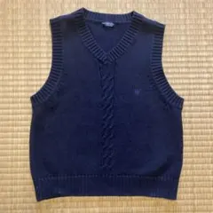 ネイビー Vネック ベスト130
