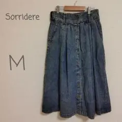 デニムスカート Mサイズ ボタンフライ Sorridere デニムデザイン