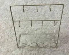 ホワイト メタル アクセサリースタンド