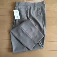 NATURAL BEAUTY BASIC テーパードパンツ グレージュ L 新品