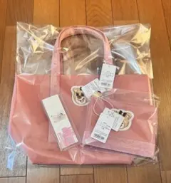 FEILER オールドテディガール ワッペントートバッグ ピンク ワッペンポーチ