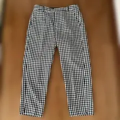 GU チェック柄ストレートパンツ サイズL