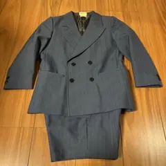 昭和レトロ　フォーマル　男の子　グレー ダブルブレストスーツ　120 入学式