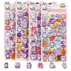 3Dリリーフステッカー 4シートセットちぃかわ ハチワレ