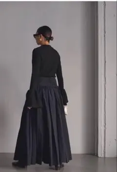 room306 Nylon Waist Gather Flare Skirt