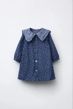 ZARA フラワープリント入りデニムワンピース 92㎝