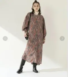 ジャーナルスタンダードレリューム ワンピース ペイズリー ロング シャツワンピ