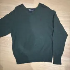 Polo by Ralph Lauren M ダークグリーン Vネックセーター
