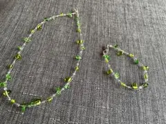 【新品未使用】ビーズネックレス&ブレスレット