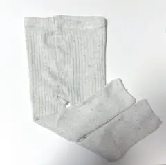 西松屋 つぶつぶ　ホワイト　ベビー　タイツ　スパッツ　10分丈　85cm