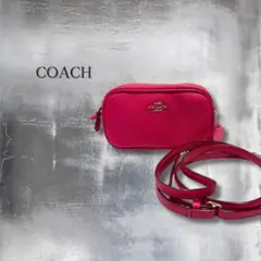 コーチ ジェス クロスボディ 20 シグネチャー ピンク レザー