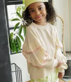 BREEZE フリルロンT 80サイズ クリーム色