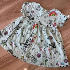 ★next ワンピース 総柄 半袖 70