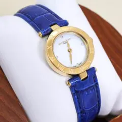 稼働 GIVENCHY 腕時計 シェル 4Pストーン ゴールド ローマン3782