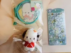 新品　ポチャッコ　丸型コインケース＆当たりくじマスコット＆うるちゅるポップシール