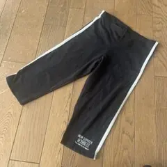 レギンス　ライン入りレギンス　ハーフレギンス　黒