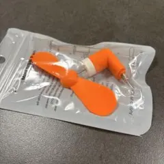 スマホに挿すUSBミニ扇風機（オレンジ）