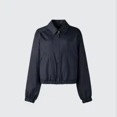 UNIQLO U ジップアップショートブルゾン ブラック WOMEN XS