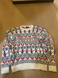 ★90s vintage LANDS'END 総柄 コットンニット ランズエンドのサムネイル