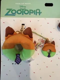 ズートピア ディズニーストア 10周年 ドーナツ マスコット ストラップ ニック