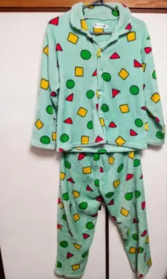 幾何学模様のフリースパジャマ 150cm