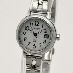 【稼働】ORIENT io ソーラー デイト シルバー レディース腕時計のサムネイル