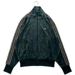 ろ*も様 @7234 adidas ファイヤーバード トラックトップ ベロア グ